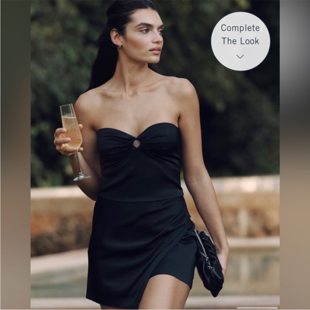 Abercrombie Draped Satin Mini Skirt